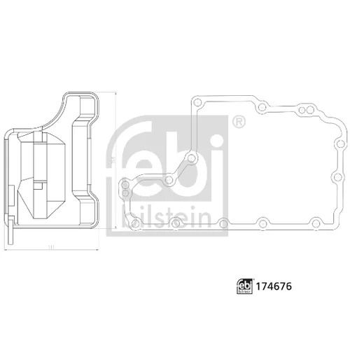 Sada hydraulického filtra automatickej prevodovky 174676 (FEBI Bilstein) - obr. 2