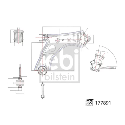 Rameno zavesenia kolies 177891 (FEBI Bilstein) - obr. 1