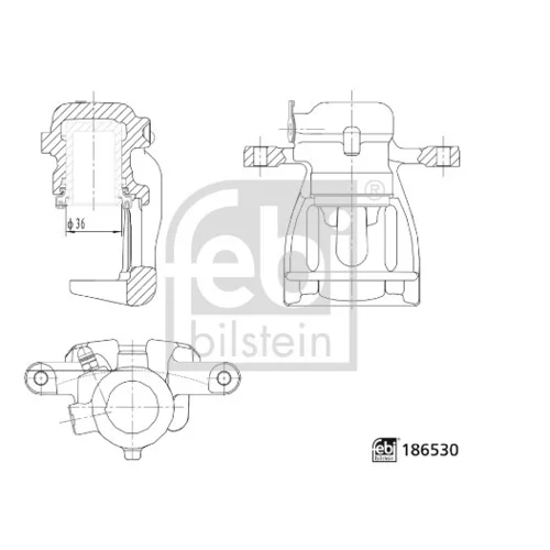 Brzdový strmeň FEBI BILSTEIN 186530
