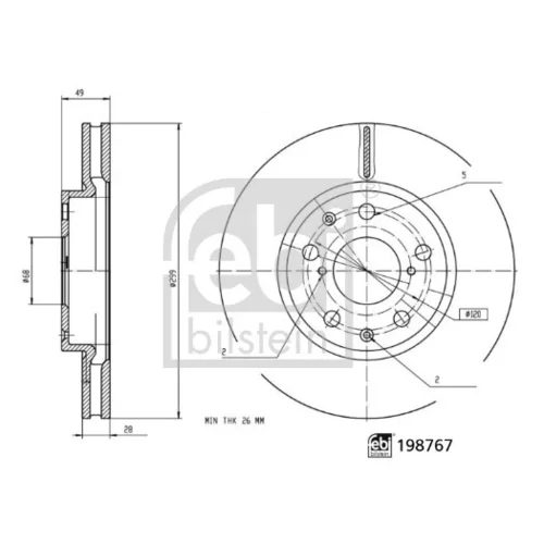 Brzdový kotúč FEBI BILSTEIN 198767