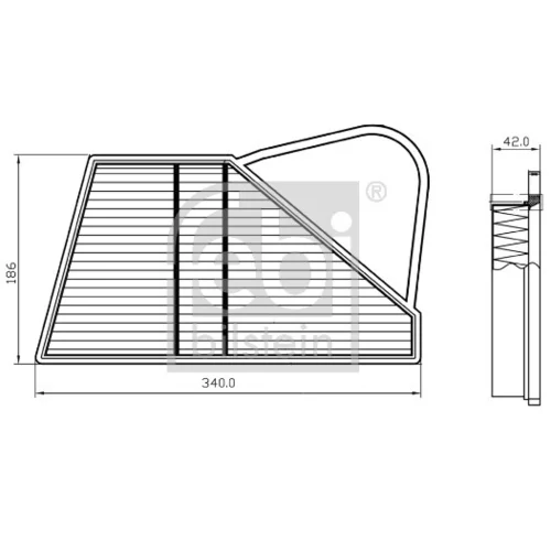 Vzduchový filter 173606 (FEBI Bilstein) - obr. 2