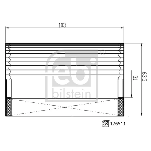 Olejový filter 176511 (FEBI Bilstein) - obr. 1