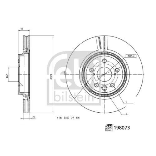 Brzdový kotúč FEBI BILSTEIN 198073