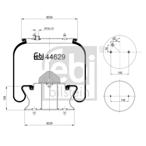 Mech pneumatického pruženia FEBI BILSTEIN 44629