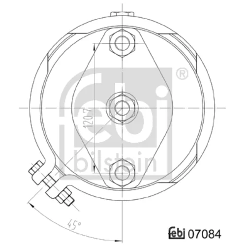 Membránový brzdový valec 07084 (FEBI Bilstein) - obr. 1