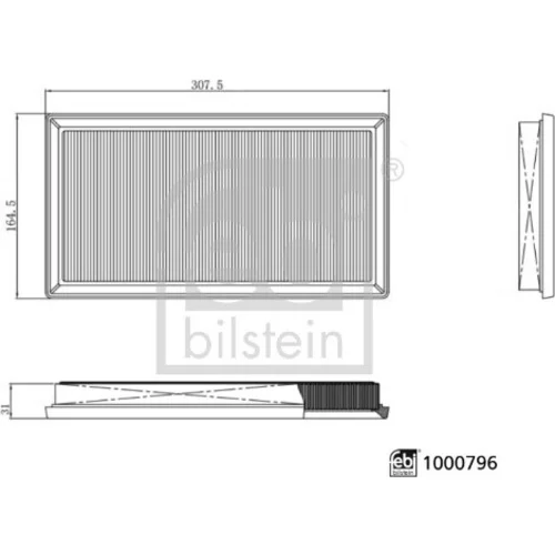 Vzduchový filter FEBI BILSTEIN 1000796