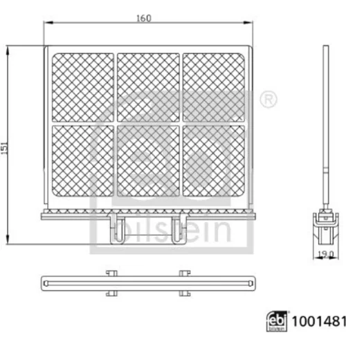 Filter vnútorného priestoru FEBI Bilstein 1001481