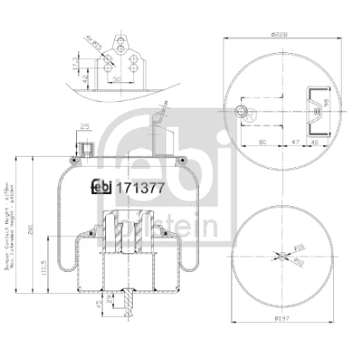 Mech pneumatického pruženia FEBI BILSTEIN 171377