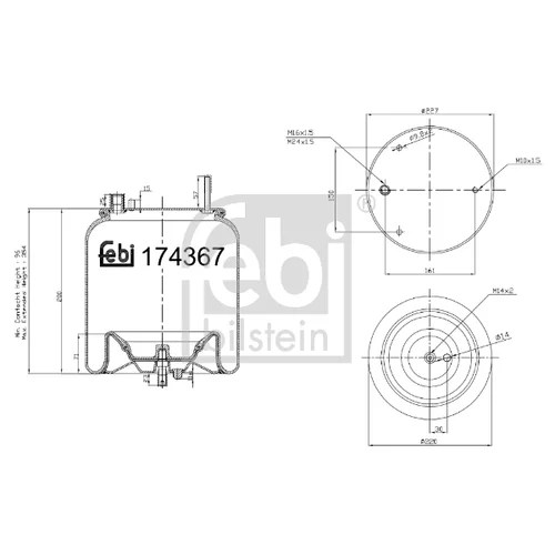 Mech pneumatického pruženia FEBI BILSTEIN 174367