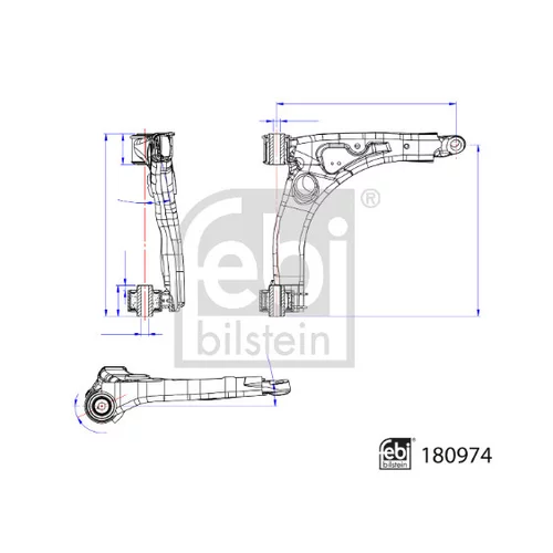 Rameno zavesenia kolies 180974 (FEBI Bilstein) - obr. 1