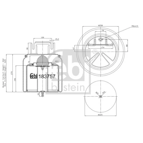Mech pneumatického pruženia FEBI BILSTEIN 183757