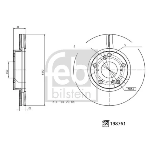 Brzdový kotúč FEBI BILSTEIN 198761