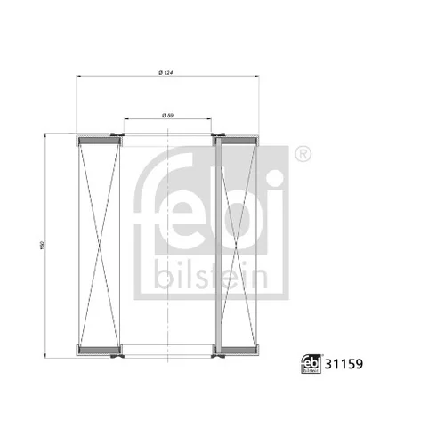 Vzduchový filter 31159 (FEBI Bilstein) - obr. 1