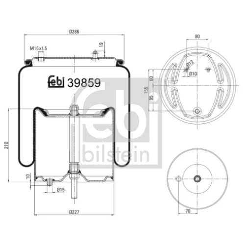Mech pneumatického pruženia FEBI BILSTEIN 39859