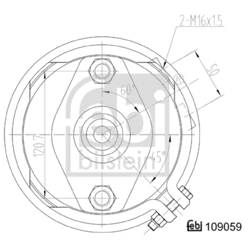 Membránový brzdový valec 109059 (FEBI Bilstein) - obr. 1