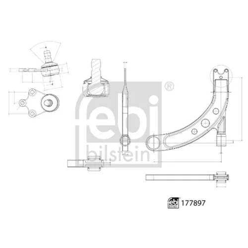 Rameno zavesenia kolies 177897 (FEBI Bilstein) - obr. 1