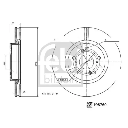 Brzdový kotúč FEBI BILSTEIN 198760