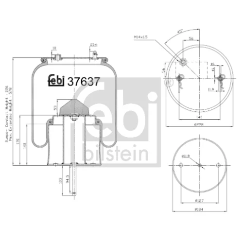 Mech pneumatického pruženia FEBI Bilstein 37637