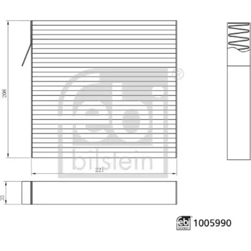 Filter vnútorného priestoru FEBI BILSTEIN 1005990