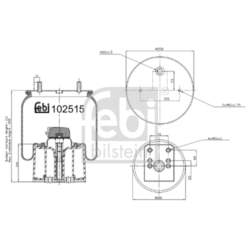 Mech pneumatického pruženia FEBI Bilstein 102515