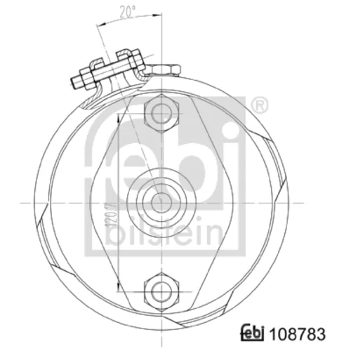 Membránový brzdový valec 108783 (FEBI Bilstein) - obr. 1