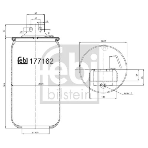 Mech pneumatického pruženia FEBI BILSTEIN 177162