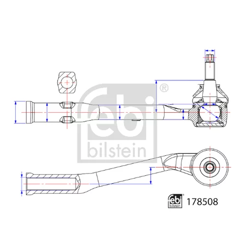Hlava/čap spojovacej tyče riadenia 178508 (FEBI Bilstein) - obr. 1