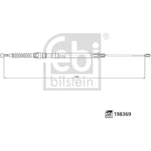 Ťažné lanko parkovacej brzdy FEBI BILSTEIN 198369