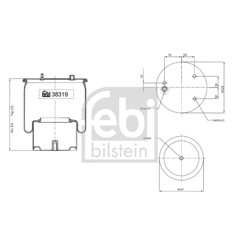 Mech pneumatického pruženia FEBI BILSTEIN 38319