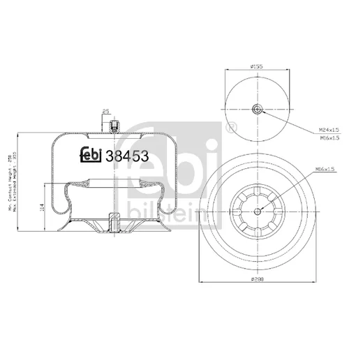 Mech pneumatického pruženia 38453 (FEBI Bilstein)