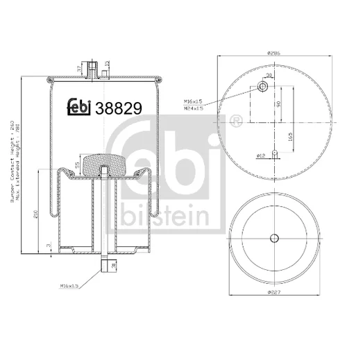 Mech pneumatického pruženia FEBI BILSTEIN 38829