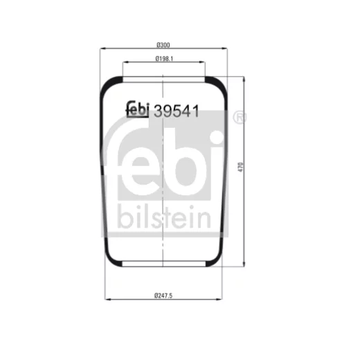 Mech pneumatického pruženia FEBI BILSTEIN 39541