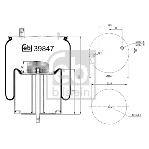Mech pneumatického pruženia FEBI BILSTEIN 39847