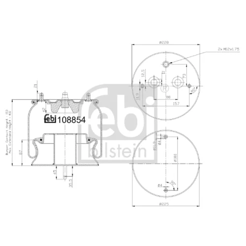 Mech pneumatického pruženia FEBI Bilstein 108854