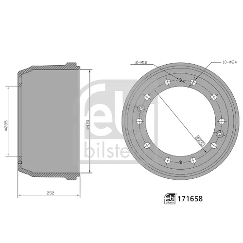 Brzdový bubon FEBI BILSTEIN 171658