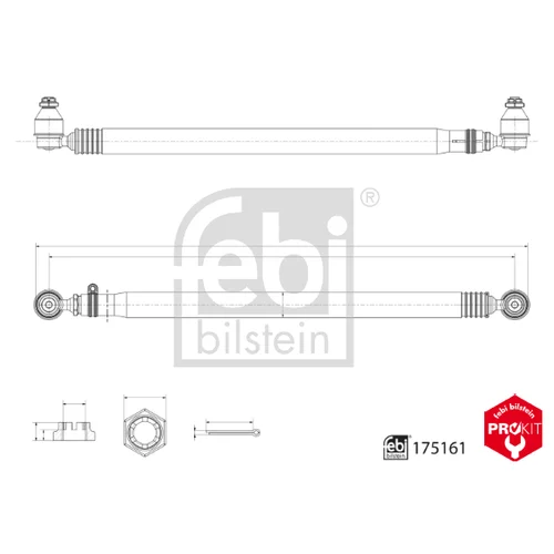 Spojovacia tyč riadenia 175161 (FEBI Bilstein) - obr. 1