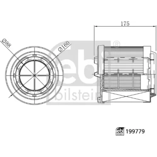 Vzduchový filter FEBI BILSTEIN 199779