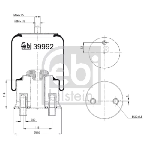 Mech pneumatického pruženia FEBI BILSTEIN 39992