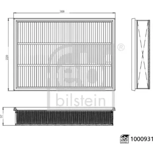 Vzduchový filter FEBI BILSTEIN 1000931