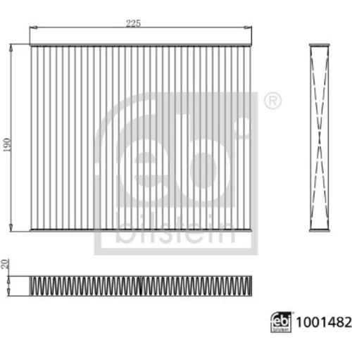 Filter vnútorného priestoru FEBI Bilstein 1001482