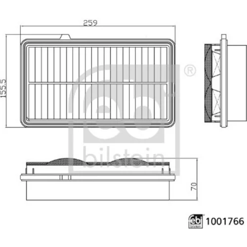 Vzduchový filter FEBI Bilstein 1001766