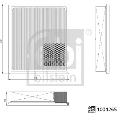 Vzduchový filter FEBI BILSTEIN 1004265