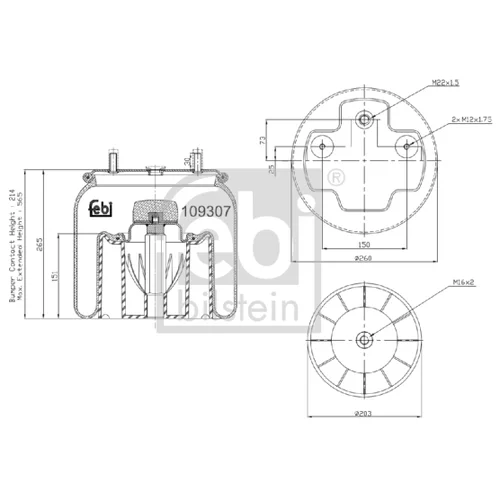 Mech pneumatického pruženia FEBI BILSTEIN 109307