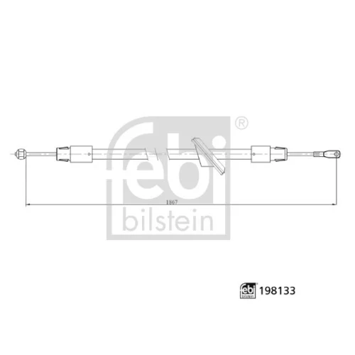 Ťažné lanko parkovacej brzdy FEBI BILSTEIN 198133