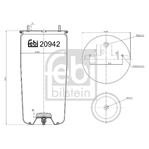 Mech pneumatického pruženia FEBI BILSTEIN 20942