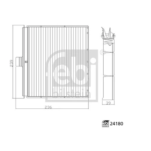 Filter vnútorného priestoru 24180 (FEBI Bilstein) - obr. 1