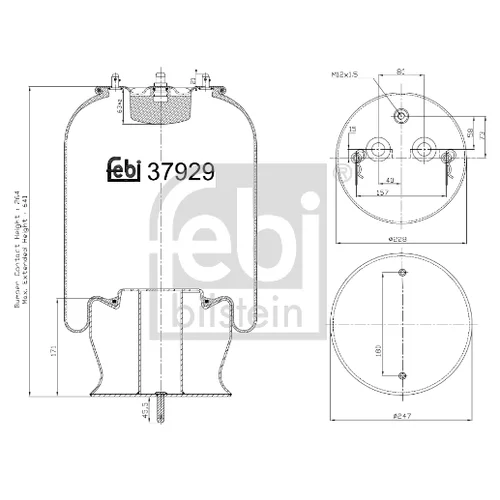 Mech pneumatického pruženia FEBI BILSTEIN 37929