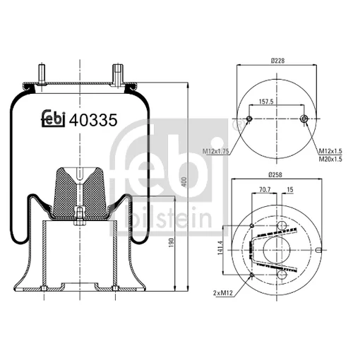Mech pneumatického pruženia FEBI BILSTEIN 40335