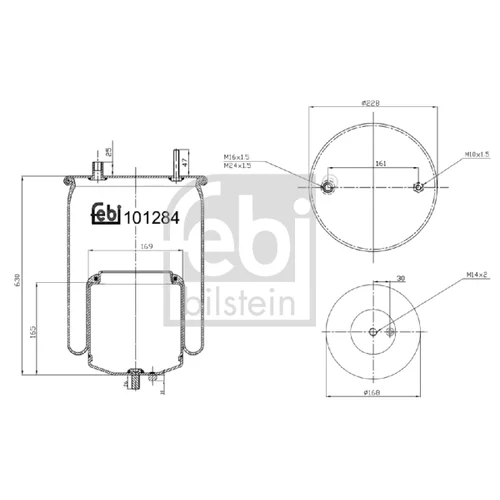 Mech pneumatického pruženia FEBI BILSTEIN 101284