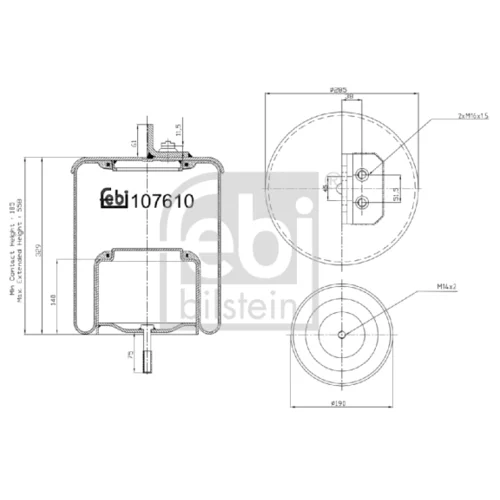 Mech pneumatického pruženia FEBI BILSTEIN 107610